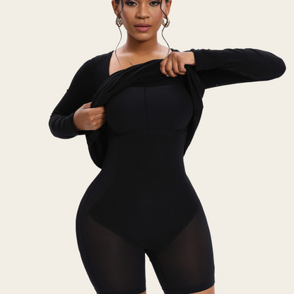 Long sleeve shapewear jurk